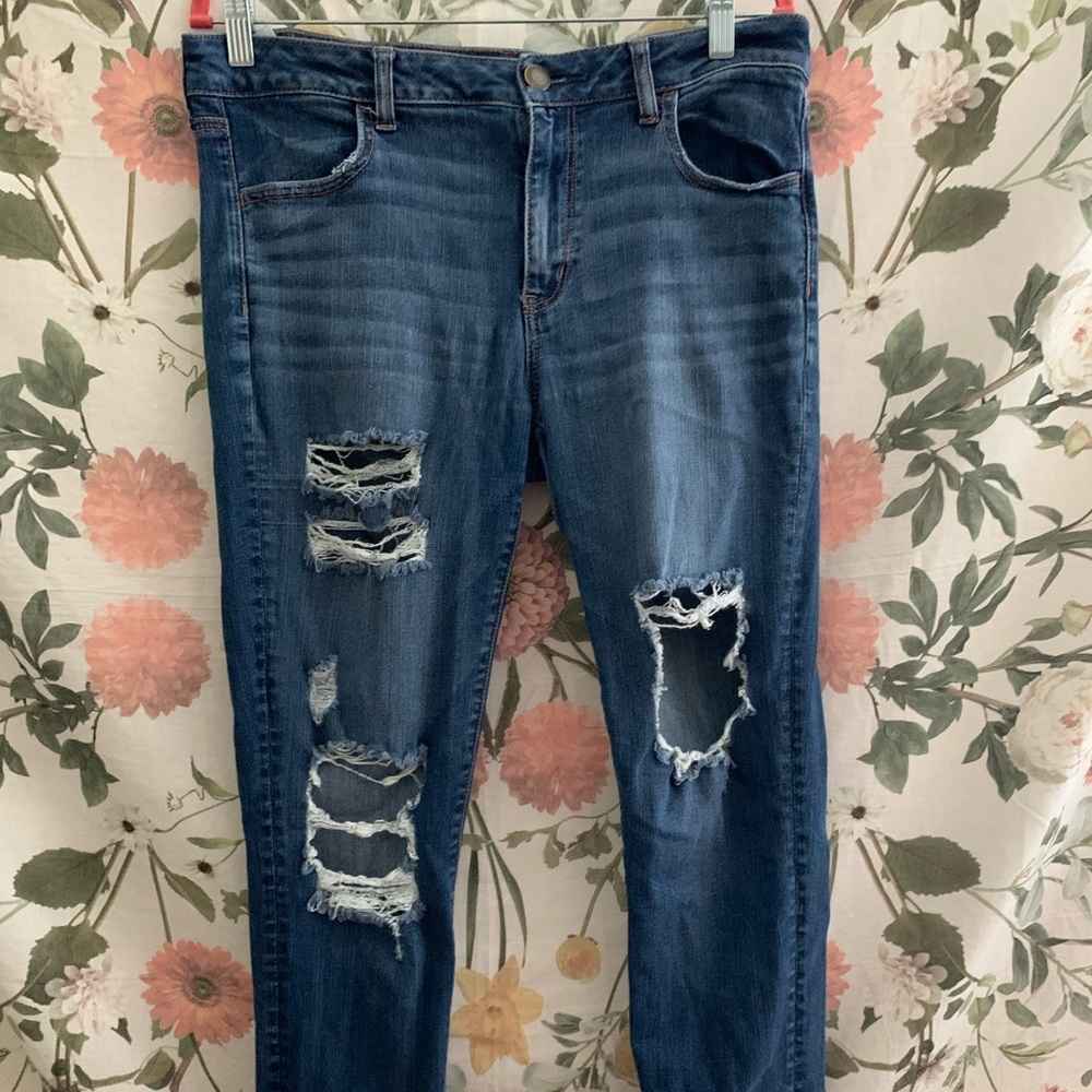 Distressed jeans